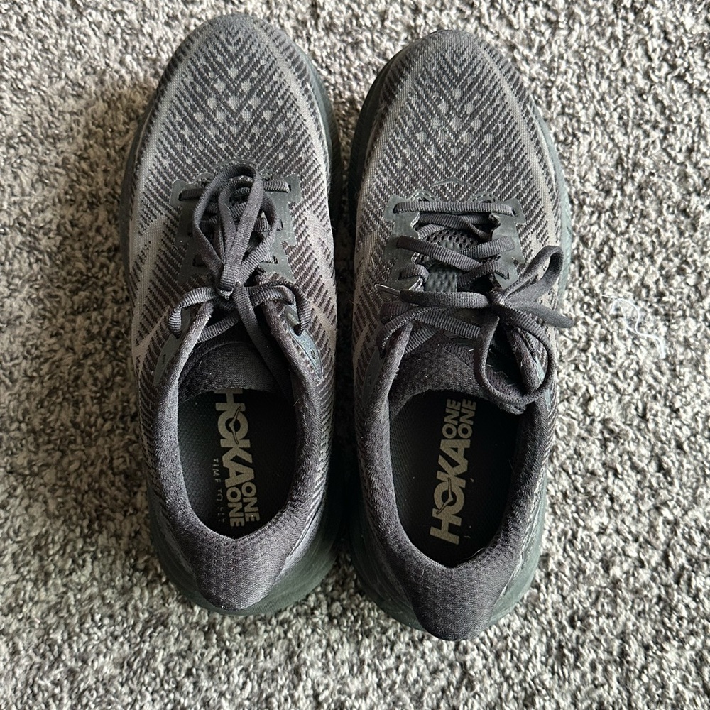 Hoka Women's Charcoal Athletic Shoes View 3